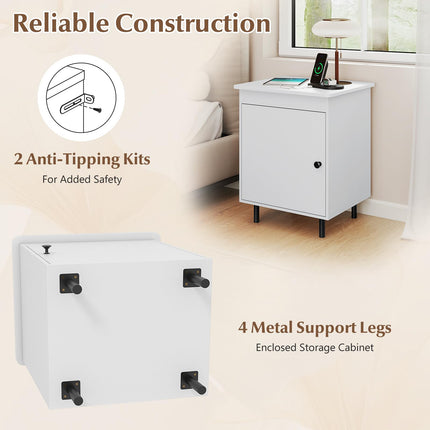 Gianex Wood Sofa Side Tables Storage Cabinet for Bedroom