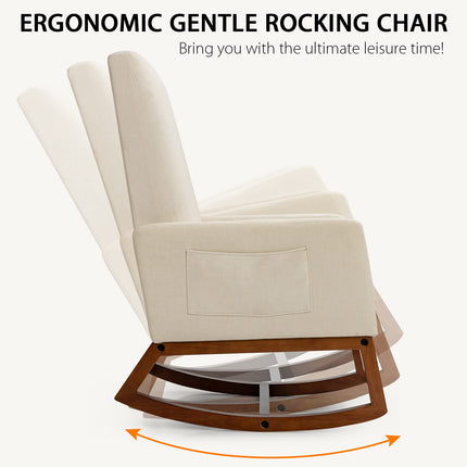 Dreamade Rocking Chair Upholstered Living Room Chair