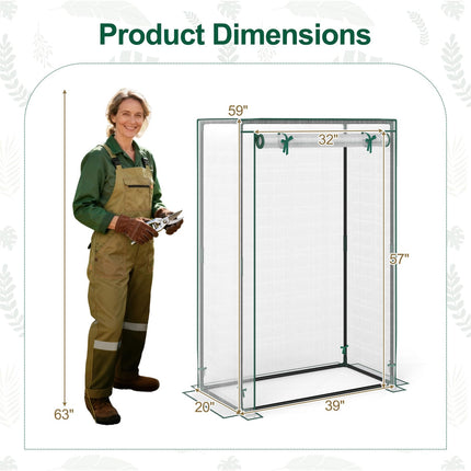 Dreamade Portable Mini Greenhouse with Roll-Up Zippered Door