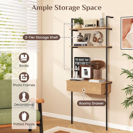 Dreamade 4-Tier Ladder Bookshelf for Living Room