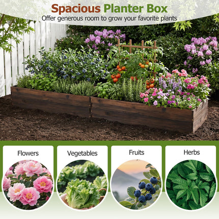 Dreamade 45" x 23" Fir Wood Raised Garden Bed (1/2)