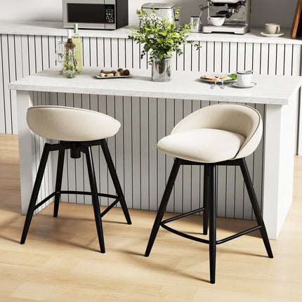 Dreamade Swivel Bar Stools Set of 2/4 25" Counter Height Bar Chairs
