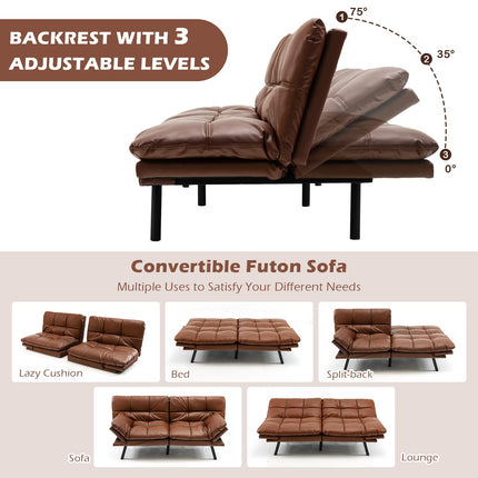 Convertible Memory Foam Futon Couch Sleeper - Dreamade