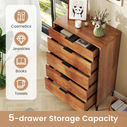 Dreamade Wooden Storage Cabinet with Anti-Tip Kit & Sturdy Metal Legs