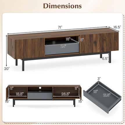 Dreamade Mid Century Modern TV Stand for TVs up to 80"