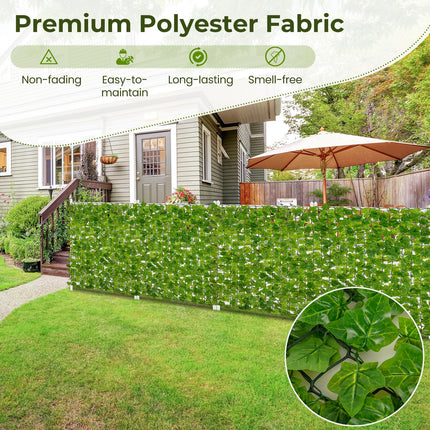 Dreamade Artificial Ivy Privacy Fence 2 Pack - 120" x 40" Artificial Hedges Fence