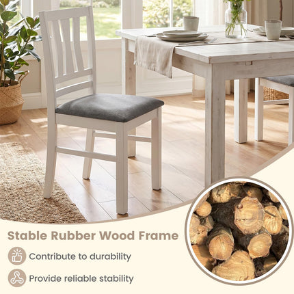 Dreamade Wood Dining Chairs Set of 2/4 with Slat Back