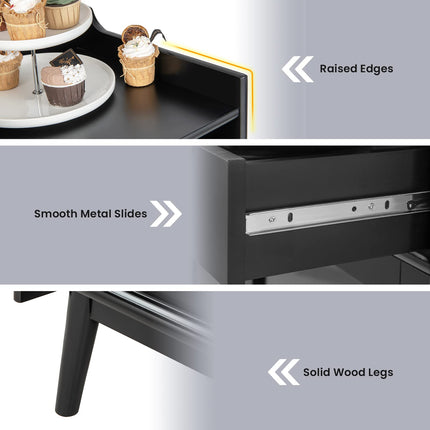 Dreamade Buffet Sideboard, Modern Coffee Bar Storage Cabinet