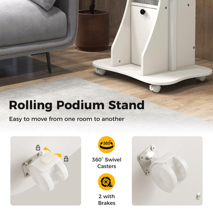 Dreamade Mobile Podium Stand