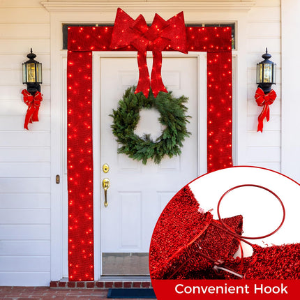 Dreamade Lighted Christmas Doorway Arch, Light-up Xmas Decoration with 240 LED Lights