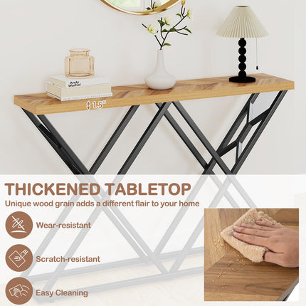 Dreamade 55" Industrial Console Table for Living Room