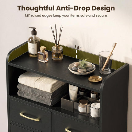 Dreamade Freestanding Bathroom Storage Cabinet with 2 Drawers and 2 Doors