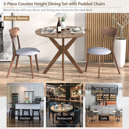 3 Piece Dining Table and Chair Set - Dreamade