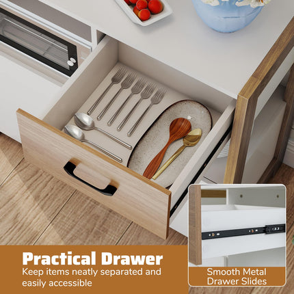 Dreamade Buffet Sideboard with Pull-Out Shelf