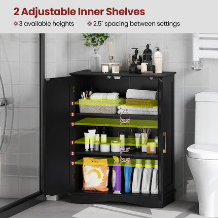 Dreamade Bathroom Storage Cabinet Modern 31.5" Cupboard with Adjustable Shelves