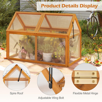 Dreamade Portable Raised Flower Planter Protection with Transparent Panels & Adjustable Roof