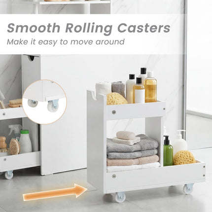 Dreamade Slim Storage Cabinet Narrow Freestanding Bathroom Organizer