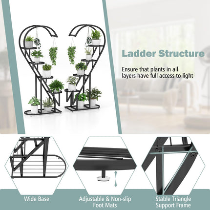 Dreamade 5 Tier Metal Plant Stand Indoor