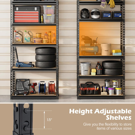 Dreamade 5-Tier Metal Storage Shelves Heavy Duty Garage Shelving Units(1/2/3/4,36" W x 18" D x 72" H)