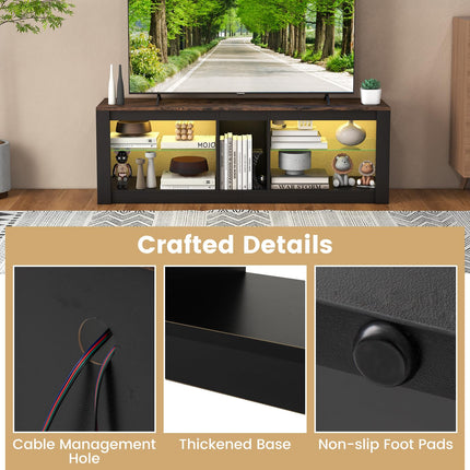 Dreamade 55" LED Light TV Stand - Media Console for TVs up to 65 inches