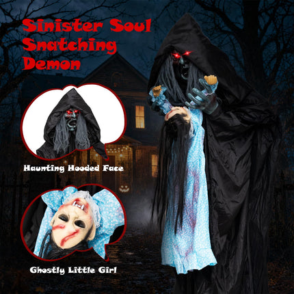 DREAMADE 7.2 FT Soul Snatcher Animatronic Animated Ghost Halloween Decor
