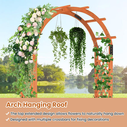 Dreamade 7.7FT Wooden Garden Arbor Trellis