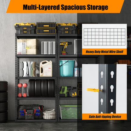 Dreamade 5-Tier Storage Shelves, 35.5" x 15.5" x 72" Utility Rack Shelf