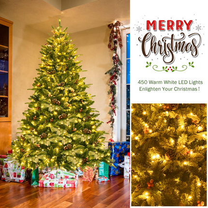 Dreamade 6.5FT Snow Flocked Christmas Tree - DreamadeUS