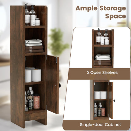 Dreamade Slim Bathroom Cabinet with 3 Level Adjustable Shelf & Anti toppling Design