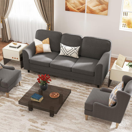 Dreamade 3 Seater Couch - 79” Mid Century Modern Upholstered Sofa with Armrests, Sturdy Legs