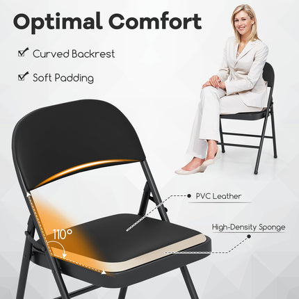Dreamade Portable Party Chairs with Metal Frame