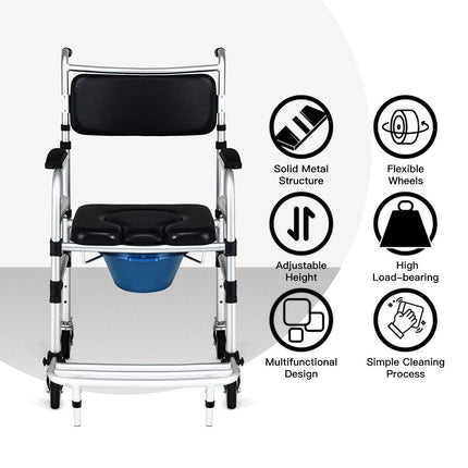 Dreamade 3 in 1 Lightweight Shower Commode Wheelchair