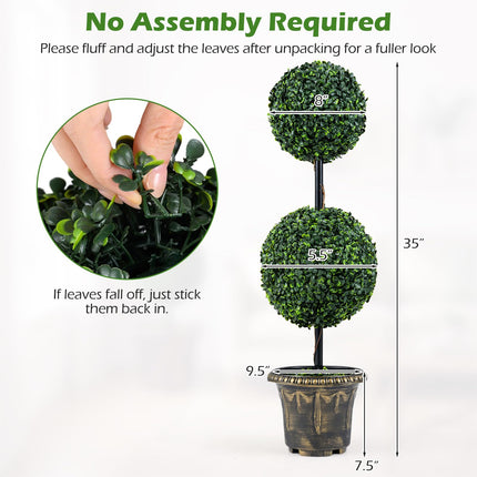 Dreamade 3 FT Artificial Boxwood Topiary Tree(1/2)
