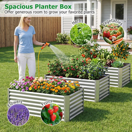 Dreamade 4 x 2 x 2 FT Galvanized Raised Garden Bed (1/2)