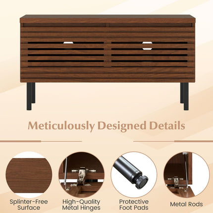 Dreamade Mid Century Modern TV Stand for 40 Inch TV with 2 Hidden Compartments