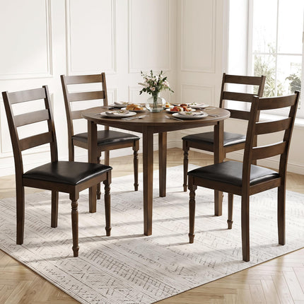 Dreamade Wood Dining Chairs Set w/Soft Padded Seat & Ergonomic Backrest