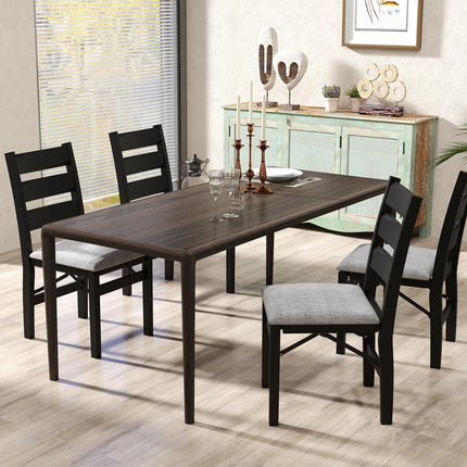 Dreamade Folding Dining Chairs Set of 2, Modern Upholstered Kitchen Chairs w/Slatted Backrest & Padded Seat