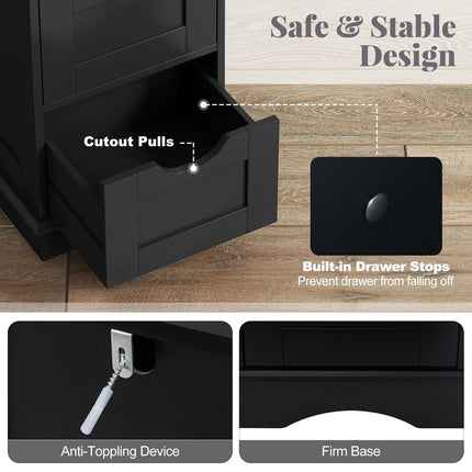 Dreamade Bathroom Storage Cabinet with 4 Drawers