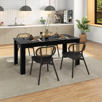 Dreamade 63 Inch Rectangular Modern Dining Kitchen Table for 6 People