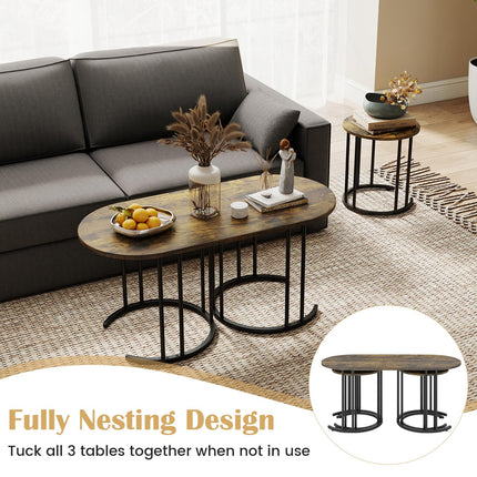 Dreamade Nesting Coffee Table Set of 3