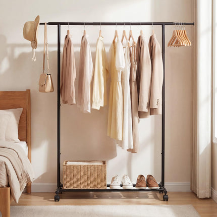 Dreamade Extendable Heavy-Duty Rolling Clothing Rack with Wheels