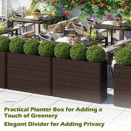 Dreamade 32”x11”x24" Wicker Raised Garden Bed