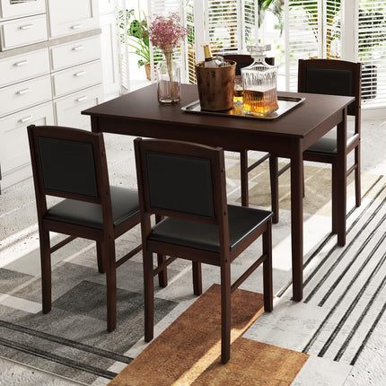 Dreamade 5-Piece Dining Table Set for 4 - Breakfast Nook Table Set with Kitchen Table