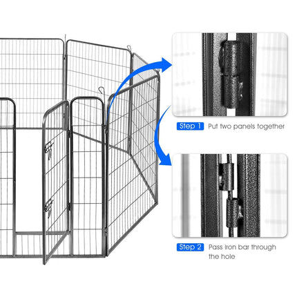 Dreamade 48 inch Dog Playpen with Door (16 pannels)