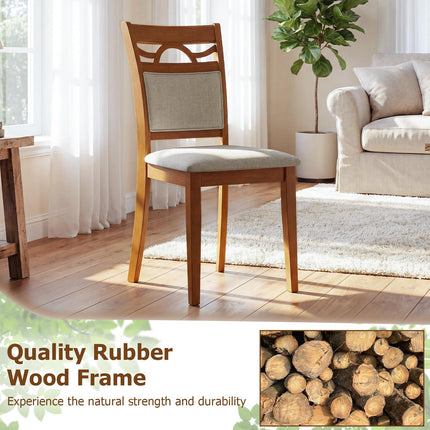Dreamade Wooden Dining Chairs Set of 2/4 for Dining Room