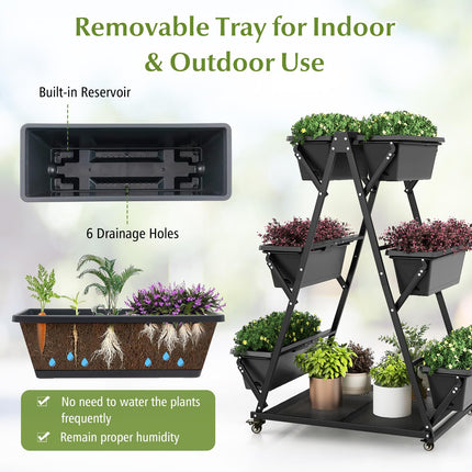 Dreamade 6-Tier Rolling Raised Garden Bed