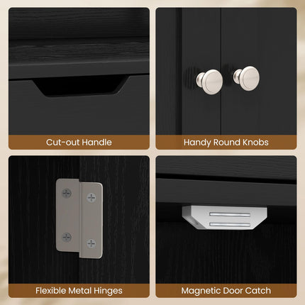 Dreamade Bathroom Storage Cabinet with Open Shelves