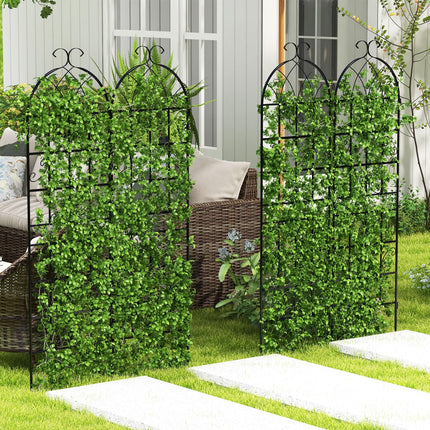 Dreamade Trellis for Climbing Plants Outdoor, 6 FT Tall Galvanized Steel Garden Trellis