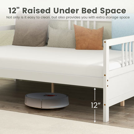 Dreamade Full Size Daybed, Wooden Daybed Sofa Bed Frame with Wood Slat Support for Kids Teens (Full)