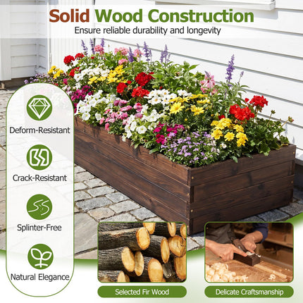 Dreamade 45" x 23" Fir Wood Raised Garden Bed (1/2)
